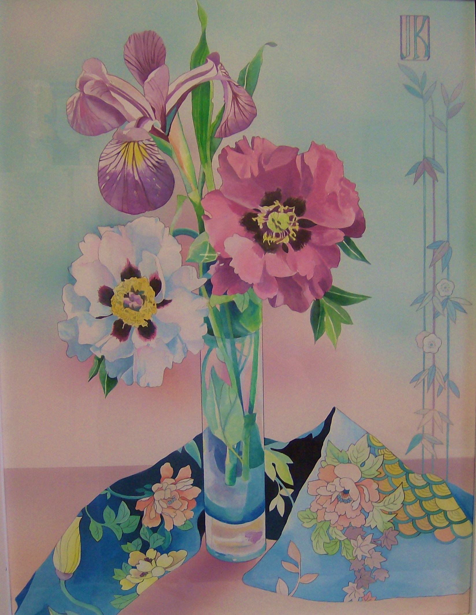 Still Life with Japanese Fabric - Jan Kobe
